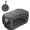 Qukaim Pop Up Soft Dog Crate - Gabbia Pieghevole per Cani e Gatti, Tenda Portatile da Interno/Esterno, Taglia Media Gabbie per Cani, Spazio Ampio, Rete Traspirante, Facile da Montare (Nero, Grande)
