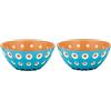 Guzzini - LE MURRINE -Set 2 ciotoline celeste/arancio