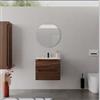 DEGHI Mobile bagno sospeso 60 cm rovere deciso con lavabo integrato e specchio - Sleek Plus