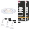Paulmann 92971 Nova mini Plus lampada da incasso LED Coin EasyDim rotonda orientabile incl. 3 faretti da incasso da 4,2 Watt dimmerabile bianco opaco apparecchio da incasso alluminio bianco caldo