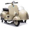 Piston Car Moto Elettrica Piaggio Vespa Crema con Sidecar da Bambini a Batteria 12 V