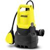 Kärcher SP 1 Dirt Elettropompa Sommersa per Acque Scure - Portata Max 5500 L/H, Pressione Max 0,45 M/Bar, Profondità Max 7 m, Sensore di Livello Galleggiante, Raccordo Tubo