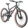 BIKESTAR MTB Mountain Bike Sospensione Completa Alluminio per Bambini 9 Anni | Bicicletta 24 Pollici 21 velocità Shimano, Freni a Disco | Blu