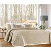 IlGruppone Coperta Flanella Invernale,Plaid Pile Morbida Calda Lavorazione Quadretti Peluche Copri Letto Divano Finta Pelliccia Singola Matrimoniale Doppio Lato Copertina Divano - Matrimoniale - Panna
