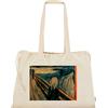 My Custom Style Borsa Shopper BIO Extra Large 53x37cm.#Arte-L'urlo, Munch# Cotone Organico 180gr. Chiusura a Coulisse Manici 80cm.