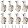 Ehuihuan 8 Pezzi Bastone Armadio Appendiabiti Ovale, Supporto Tubo Armadio Con Viti, Supporti Per Bastoni Tende, Accessori Armadio Interno Acciaio Inossidabile Per Cartello, Armadio, Cucina