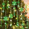 Lanpn 26 Pezzi Natale Decorazione Cristallo Decorazioni Albero di Natale, Acrilico Fiocco di Neve Ghiacciolo Con Fili da Appendere Pendenti Ornamenti, Natalizia Inverno Festa Addobbi Verde