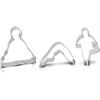 SHANTI NATION - Shanti Bakery - tre formine per biscotti con motivi yoga - in una scatola di legno di alta qualità - perfette come regalo