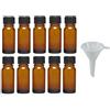 mikken Viva Haushaltswaren, 10 flaconi contagocce da 10 ml, da Farmacista, Bottiglie con Inserto contagocce, in Vetro Marrone, Vetro, Marrone, 10 ml