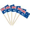AhfuLife 100/200 Bandiera Stuzzicadenti da Cocktail, Bandiere Stuzzicadenti per Panini, Cibo, Tazze di Carta, Torte, Frutta, Forniture per Feste, Decorazioni Bar (200 Pezzi, Australia)