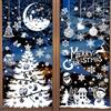 BHGWR Adesivi Natalizi per Finestre, 202 pezzi Vetrofanie Natalizie per Finestre Vetrine Negozio Grandi Decorazioni Natalizie per la Casa, PVC Fiocchi di Neve Babbo Natale Stickers Natale per Vetrine