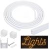 PATIKIL Diffusore Canale LED, 5 Metri 10mm Silicone Canale Sistemi Con Copertura, End Cappucci per Striscia Luminosa Installazioni Luce Strisce