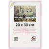 3-B - Cornice portafoto modello Lund in bianco - 20 x 30 cm - con vetro acrilico