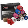 ALPIDEX 12 Rotoli Benda Autoadesiva Elastica 5 cm x 4,5 m Colorato | Vet Wrap, Delicata sulla Pelle, Senza Lattice, Impermeabile, Traspirante, Cavallo, Cane, Gatto, Sport, Fasciatura, Fissaggio