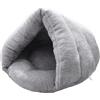 perfk Letto per Cani a Forma di Pantofola Cuscino per Nido per Gatti Letto per Dormire per Gatti Letto per Animali Domestici Cuccia per Cuccioli Semi Chiusa, Grigio Chiaro 45 cm x 35 cm