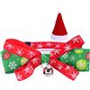 STWINKLE Collare per Cani, Collare di Natale Regolabile Adatto per Tutti i Cani Gatti, Anello Collo a Fiocco di Neve con Motivo Natalizio per Cagnolino, Accessori per Cravatte (XL, Verde)