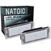 NATGIC 1 Paio di Luci per Targa a LED 18 Chip SMD 3528 CAN-BUS Integrato Luce per Targa Impermeabile Luce Targa a LED Gruppo Lampada 12V 2W - 6000K Bianco