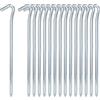 MoonSing Picchetti per Tende 15 Pezzi, Picchetti Campeggio in Acciaio Zincato Picchetti da Giardino, Pioli per Terreni Normali e Duri Chiodi per Campeggio Escursionismo Spiaggia (18 cm)