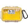 PELI 1010 Small Protective Box per componenti Sensibili, Grado di Protezione IP67, Capacità di 0,3L, Prodotto in USA, Trasparente/Giallo
