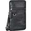 STILORD 'Mauve' Borsa Da Petto Elegante Per Uomo E Donna In Pelle Piccola - Borsa A Tracolla Multifunzionale Con Passante Per Cintura In Vera Pelle, Colore:nero