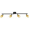 BRILONER - Plafoniera Girevole da Soffitto per Soggiorno, Camera da Letto, Cucina - Nero-Oro