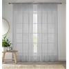 Enhanced Living Coppia di tende in voile color argento per soggiorno, 145 x 229 cm (larghezza x lunghezza), in tinta unita, 145 x 229 cm
