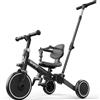 besrey Triciclo per Bambini 5 in 1, Bici senza Pedali per bambine e bambini da 1 a 3 anni, Triciclo con Maniglia di Spinta, Schienale e Cintura di Sicurezza, Nero
