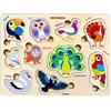 QUOKKA Puzzle Legno Bambini 1 2 3 Anni - Giochi Montessori in Legno con Uccelli - Puzzle 18 Mesi - Giocattolo Educativo Regalo per Bambini e Bambine 2 3 4 Anni