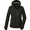 killtec Donna Giacca da sci/giacca funzionale con cappuccio e paraneve con chiusura a cerniera KSW 36 WMN SKI JCKT, dark moss, 36, 41970-000