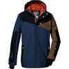 killtec Bambini e ragazzi Giacca da sci/giacca funzionale con cappuccio e paraneve KSW 387 BYS SKI JCKT, ocean, 140, 42077-000