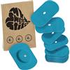 MySweetStitch - 10 x FreeStyle Libre 1 & 2 cerotti sensore, Overpatch ovale Ø 70 x 55mm, con foro di ventilazione, cerotto impermeabile, traspirante, delicato sulla pelle, Petrolio