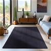 Carpetsale24 Tappeto per Soggiorno 160x230 cm Nero Lavabile, Pelo Corto, Design Moderno, Monocromatico - Tappeto Lavabile Antiscivolo Extra Morbido e Fluffy per Camera da Letto, Cucina