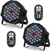 U`King UKing 2 pezzi 36 LED Par Faretti per palcoscenico, 72 W, luce da discoteca, luce per feste con telecomando, RGB DMX512, 7 modalità, illuminazione per feste, bar, stage