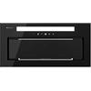 GLOBALO Cappa aspirante, cappa da incasso per cucina, con illuminazione, larghezza di installazione 60 cm, senza motore, Cooperazione con la turbina, Silentio 60.2 Black