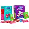 Durex Kit Surprise Mix Preservativi Assortiti, Con Rilievi e Nervature, 40 Profilattici e Durex Fun Explosion Mix di Preservativi Sottili, Con Rilievi e Nervature e Aromatizzati, 22 Profilattici