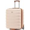 Flight Knight Valigie Rigide in ABS Leggere a 2 Ruote Bagaglio a mano da cabina approvato per le compagnie aeree British Airways e dimensioni massime per easyJet 56x45x25cm