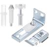 QUARKZMAN Kit Ferramenta per Porte a Libro Include Perno Superiore e Inferiore, Staffa e Ruota Guida Kit Ferramenta per Porte a Libro per Armadio a Scomparsa