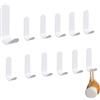 Feligio Ganci Adesivi Bagno 12 Pezzi, Appendi Accappatoio Bagno Senza Forare, Gancio Accappatoio Doccia in Acciaio Inox 304, Ganci per Cucina Camera da Letto Soggiorno, Bianco