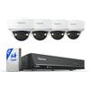 Reolink PoE 12MP Kit Telecamere Videosorveglianza, IK10 Antivandalo, Grandangolo a 145°, Faretti per Visione Notturna, Rilevamento Uomo/Veicolo/Animale, Audio Bidirezionale, NVR 8CH 2TB, RLK8-1200V4