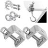 BFBYTAY 6 Pezzi Morsetto a Vite,Morsetto a C in Acciaio Inox,Morsetti a C,Morsetti a c Per Lavorazione Legno DIY, Saldatura, Mobili,Regolabile da 0 a 25 mm-Colore Argento