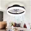 IZOWE Ventilatore da Soffitto con Luce 40CM Sottigliezza lampadario ventilatore LED Moderno reversibile ventilatore da soffitto 6 Velocità 3 Colori ventilatore a soffitto Tranquillo Cucina