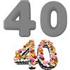MytaYt 2 pezzi spessi 40 grandi stampi per torte in silicone, 10 pollici, in silicone, con numeri da 25 cm, per compleanno, matrimonio, anniversario