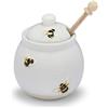 Cooksmart Bumble Bee - Barattolo per miele in ceramica con pigiamela, design britannico, per tutti i tipi di case o ristoranti