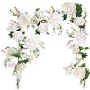 OrgMemory Ghirlanda di Peonie, 180cm, Ghirlanda Fiori Artificiali, Fiori per Arco, Ghirlanda Floreale per la Decorazione di Nozze Home Table Decorazione (Ghirlanda di Peonia Bianca)