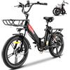KAISDA Bici Elettrica Pieghevole 20 Pollici, E-Bike per Adulti 3.0 Fat Tire 7 Velocità Bicicletta Elettrica da 36V 20.8Ah Batteria Rimovibile 250W Motore Ebike da Città,Pedalata Assistita 100KM