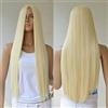 Derkoly-Parrucca da donna lunga e dritta, capelli biondi sintetici, senza frangia
