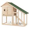 lionto Gabbia Coniglio Legno Casetta Animali da Compagnia Gabbia Esterno 140x65x119 cm