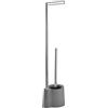 Wenko Stand garnitur Avola porta scopino, Polipropilene, Grigio, 16 x 13 x 70 cm