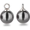 Schöner-SD Ciondolo per orecchini a cerchio, 1 paio di perle in argento 925, 10mm, Vetro