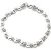 Spadarella Gioielli Spadarella spadino bracciale con pepite in argento 925 di diametro 6 mm e cotone nautico grigio.Fatto a mano.Unisex.Lunghezza 19cm.